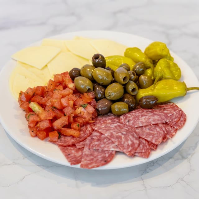 Salami and Cheese Plate.
