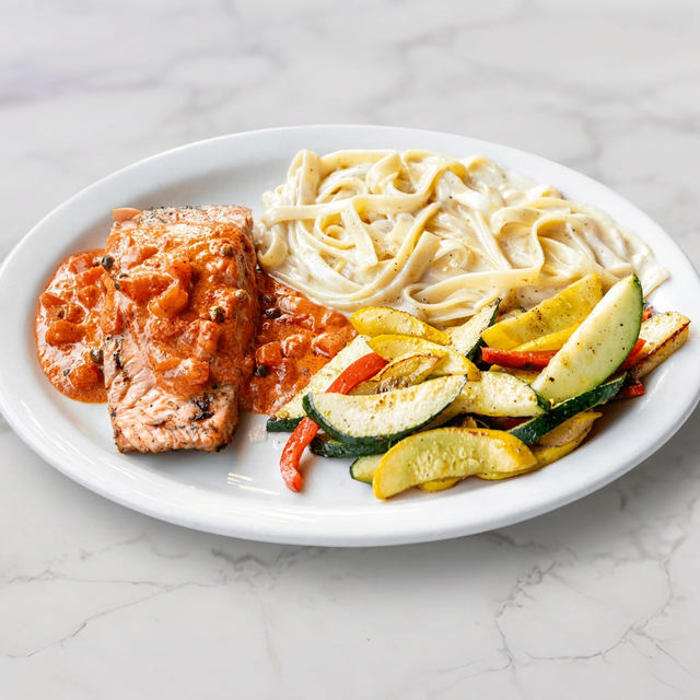 Grilled Salmon Dinner.